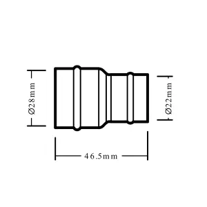 Plumbsure Reducing Coupler (Dia)28mm