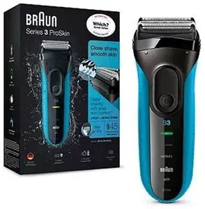 Braun Series 3 Proskin Electric Shaver - Black/Blue 3010S