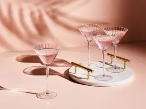 Set of 4 Martini Glasses MORGANITE Transparent