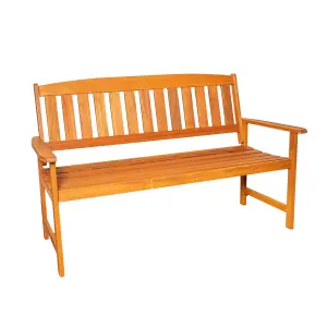 3 Seater Traditional Wooden Garden Patio Bench Seat