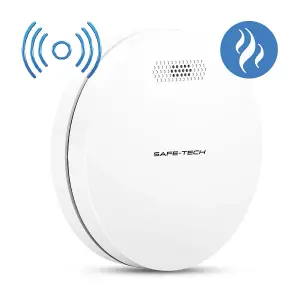 SAFE-TECH Slim Design Interlinked Smoke Alarm with10 Year Tamperproof Battery