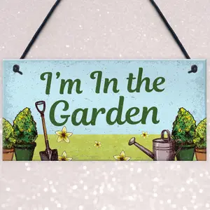 Red Ocean Novelty Garden Hanging Signs And Plaques Backyard Allotment Garden Shed Sign Gifts For Him Her