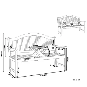 Garden Bench HILO Acacia Wood Light Wood