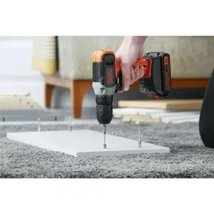 Black & Decker BCD001BAST 18V Lithium-Ion Drilldriver 600RPM With 2 Batteries and 160 Tools