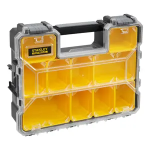 FatMax Deep Professional Black & yellow Organiser with 10 compartments