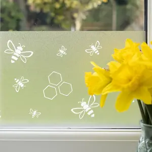 d-c-fix Wild Bees Premium Static Cling Window Film Border for Décor 1.5m(L) 20cm(W)