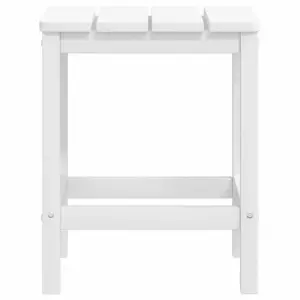 Berkfield Garden Adirondack Chair with Footstool & Table HDPE White