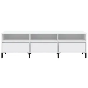 Berkfield TV Cabinet White 150x30x44.5 cm Engineered Wood