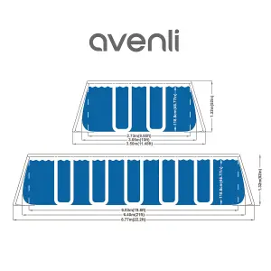 Avenli 21ft x 10ft x 52" Rectangular Above Ground Swimming Pool, Sand Filter Pump & Accessories