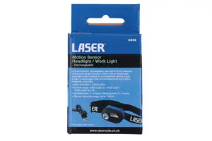 Laser Tools 8409 Motion Sensor Headlight / Work Light - Rechargeable