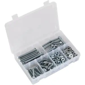 220 Piece High Tensile M8 Setscrew Nut and Washer Assortment Kit