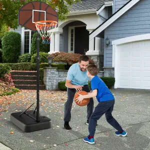 Costway Height Adjustable Basketball Hoop Kids Portable Basketball Goal System