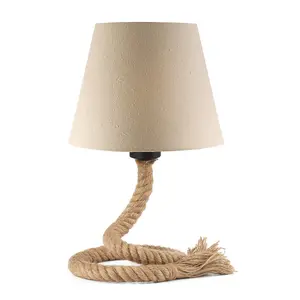 Luminosa Corda-Mauli Table Lamp With Round Tapered Shade, Rope Design