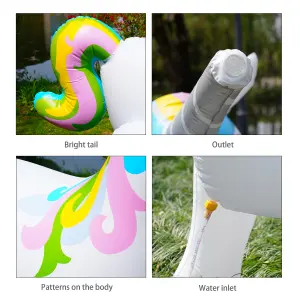 Alivio Inflatable Unicorn Sprinkler Water Toys for Summer Yard and Outdoor Play Kids