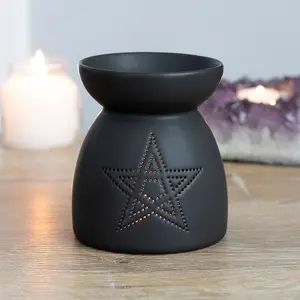 Ceramic Pentagram Cut Out Oil Burner