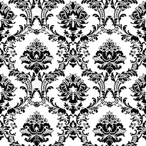 Galerie Stripes And Damask 2 Black Damask Document Smooth Wallpaper