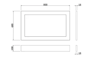 SunDaze Traditional Bathroom 800mm Bath MDF End Panel - Matte Grey