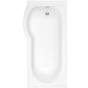 SunDaze 1675 x 850mm Gloss White Acrylic P Shape Left Hand Shower Bath