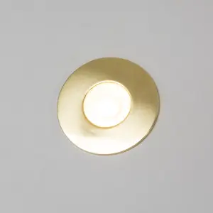 Litecraft 2 Pack Satin Brass Modern IP65 Fire Rated Bathroom Downlights