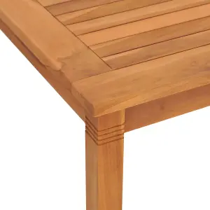 Berkfield Garden Dining Table 150x90x75 cm Solid Wood Teak