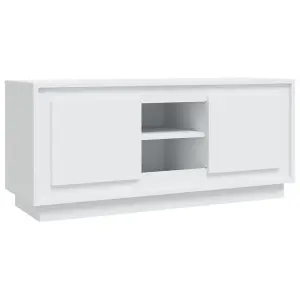 Berkfield TV Cabinet White 102x35x45 cm Engineered Wood