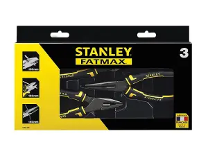 Stanley STA484488 FatMax 3 Plier Set 4-84-488 Long Nose Diagonal Combination