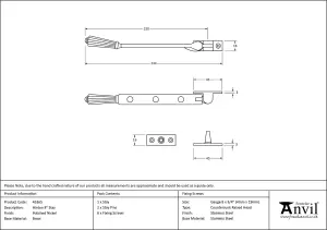 From The Anvil Polished Nickel 8 Inch Hinton Stay