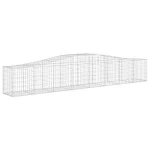 Berkfield Arched Gabion Basket 400x50x60/80 cm Galvanised Iron