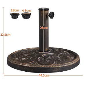 Yaheetech Bronze 10kg Outdoor Umbrella Base