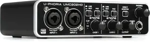 Behringer UMC202HD Audiophile 2X2, 24-Bit/192 Khz USB Audio Interface With Midas Mic Preamplifiers | For Recording Microphones And Instruments