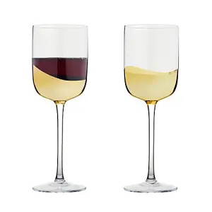 Anton Studios Wave Set of 2 Wine Glasses Gold