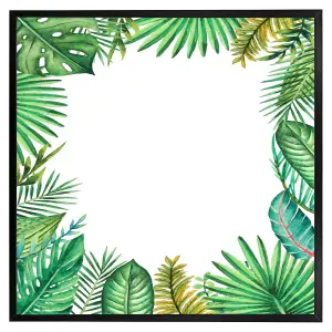 Tropical leaves (Picutre Frame) / 30x30" / Grey