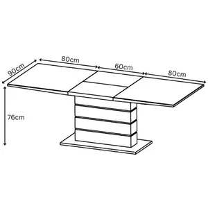 Jonathon Extendable Dining Table White