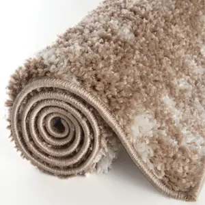 Moroccan Beige Shaggy Living Room Rug 920