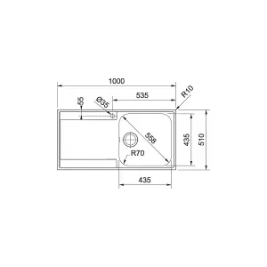 Franke Maris Steel Stainless steel 1 Bowl Sink & drainer LH