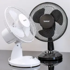 Benross 43919 9-Inch Black Standing Desk Fan