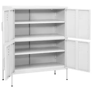 Berkfield Storage Cabinet White 80x35x101.5 cm Steel