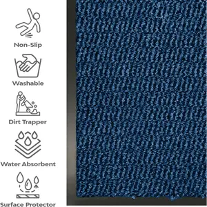 Caro Barrier Door Mat Blue / 60cm W x 80cm L