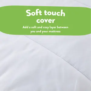 Sleep Soundly Anti Allergy King Mattress Topper Non-Slip Mattress Cover Ideal for Caravan Machine Washable