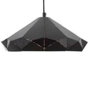 Metal Pendant Lamp Black NEVOLA