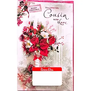 Simon Elvin To A Special Cousin With Love Christmas Card (Pack of 6) White/Red (One Size)