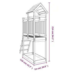 Berkfield Outdoor Playset 53x110x214 cm Solid Wood Pine