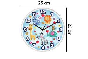 Walplus Happy Animals Children Clock - 25 cm / 9.8 in