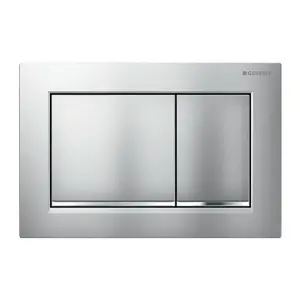 Geberit Omega30 Flush Control Matt Chrome Gloss Chrome Easy To Clean 115.080.JQ.1