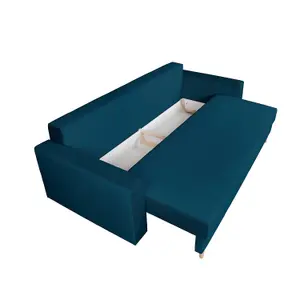 Silla 3 Seater Sofa Bed with Storage - Ocean Navy (Kronos5)