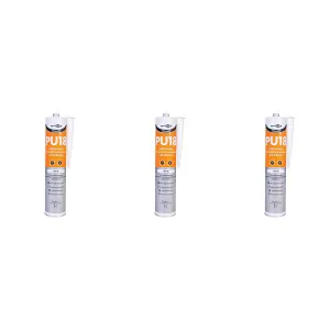 Bond It PU18 High Strength Polyurethane Adhesive & Sealant, White     BDPU18WH(N) (Pack of 3)