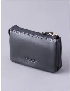 Leather Coin Purse In Black