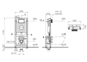 VitrA V-Fix Concealed Cistern Toilet Frame for Wall-Hung Toilets