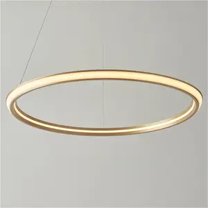 Hanging Ceiling Pendant Light - Satin Gold Paint & White Silicone - 41W LED (Smd 2835) Warm White