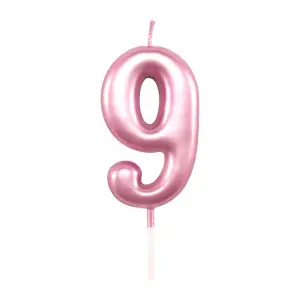 Shatchi Number Pink 9 Candle Birthday edding Anniversary New Year Party Cake Decorations Topper Girls